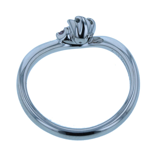 Pt900 プラチナ ダイヤ0.17ct リング 指輪 レディース 8号 【中古】