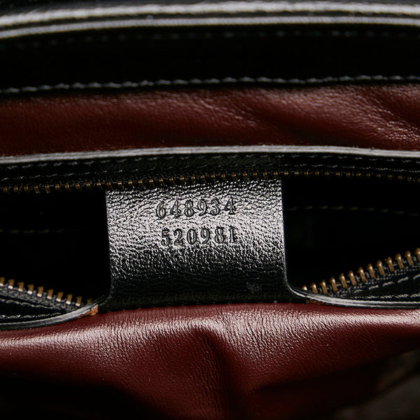 グッチ ダブルG GGマーモント 斜め掛け ショルダーバッグ 648934 ベージュ ブラック パイソン レザー レディース GUCCI 【中古】