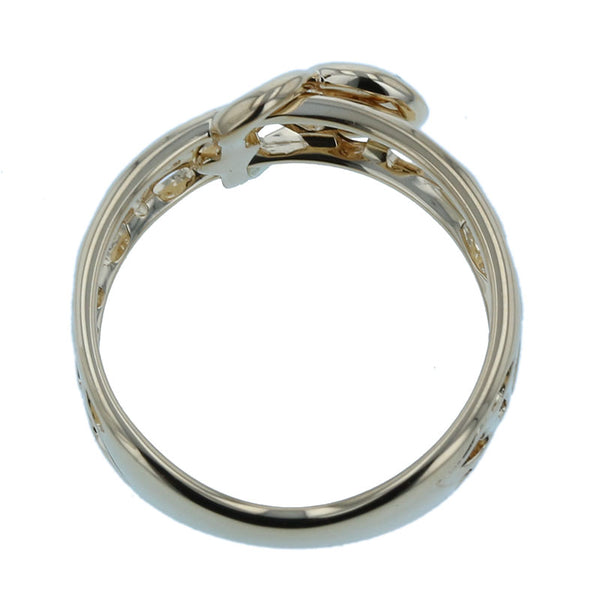 スタージュエリー K18YG イエローゴールド ダイヤ0.03ct リング 指輪 レディース STAR JEWELRY 8号 【中古】