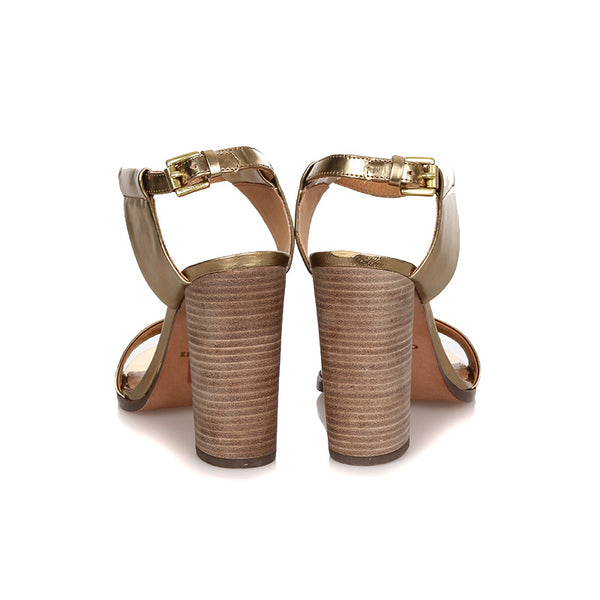 コーチ パンプス ゴールド レザー レディース COACH 【中古】