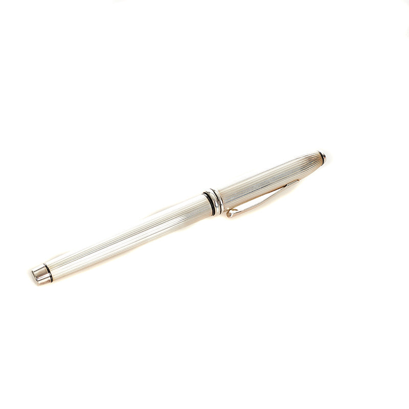 クロス SV925 シルバー K18YG イエローゴールド 万年筆 インク セット メンズ CROSS 【中古】