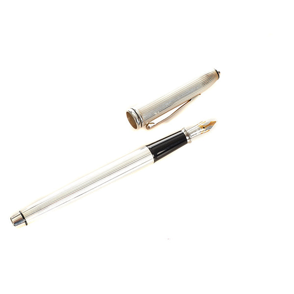 クロス SV925 シルバー K18YG イエローゴールド 万年筆 インク セット メンズ CROSS 【中古】