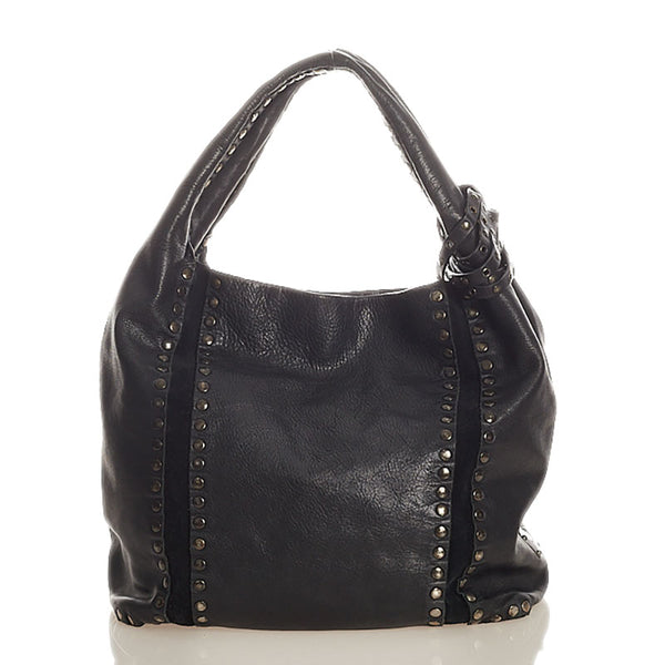 ジミーチュウ スタッズ ブラック レザー ハンドバック ショルダーバッグ 2WAY レディース JIMMY CHOO 【中古】