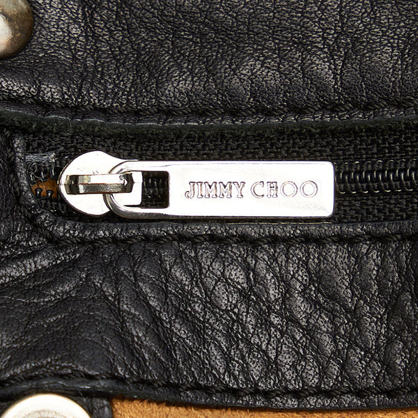 ジミーチュウ スタッズ ブラック レザー ハンドバック ショルダーバッグ 2WAY レディース JIMMY CHOO 【中古】