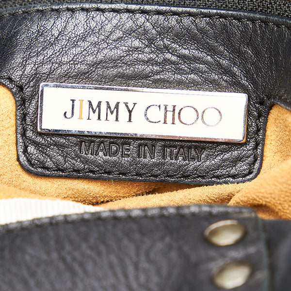 ジミーチュウ スタッズ ブラック レザー ハンドバック ショルダーバッグ 2WAY レディース JIMMY CHOO 【中古】