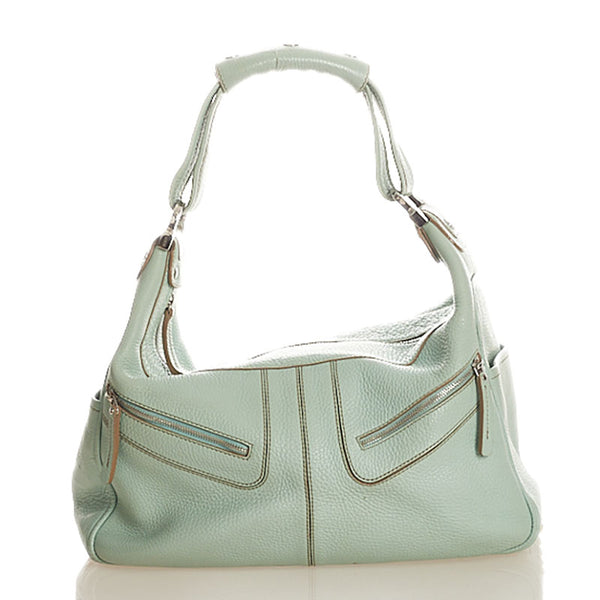 トッズ ショルダーバッグ エメラルドグリーン レザー レディース TOD’S 【中古】