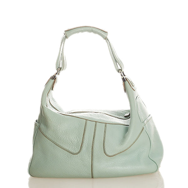 トッズ ショルダーバッグ エメラルドグリーン レザー レディース TOD’S 【中古】