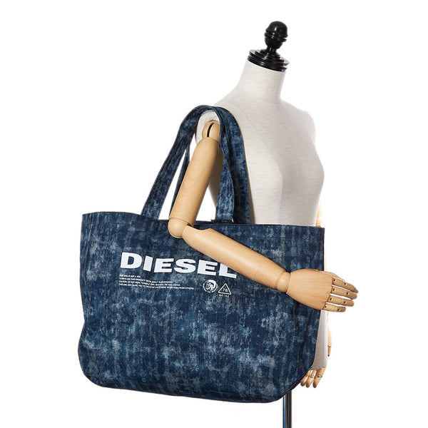ディーゼル X05897 インディゴブルー デニム ショルダーバッグ トートバッグ メンズ DIESEL 【中古】