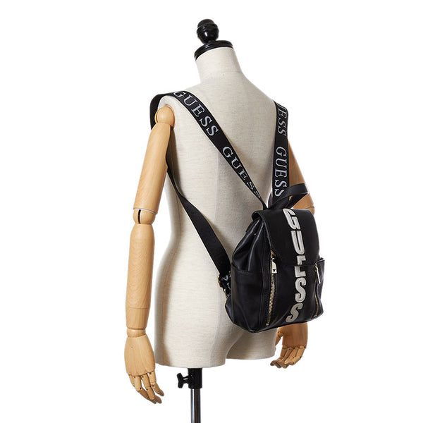 ゲス ブラック レザー リュック・デイパック レディース Guess 【中古】