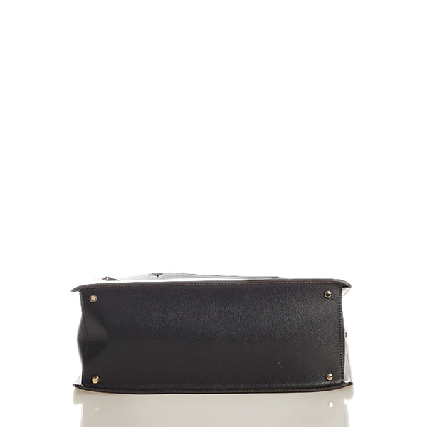 フルラ ゴールド金具 ブラック レザー ハンドバッグ ショルダーバッグ2way レディース Furla 【中古】