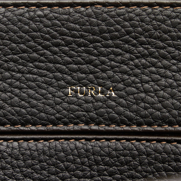 フルラ ゴールド金具 ブラック レザー ハンドバッグ ショルダーバッグ2way レディース Furla 【中古】