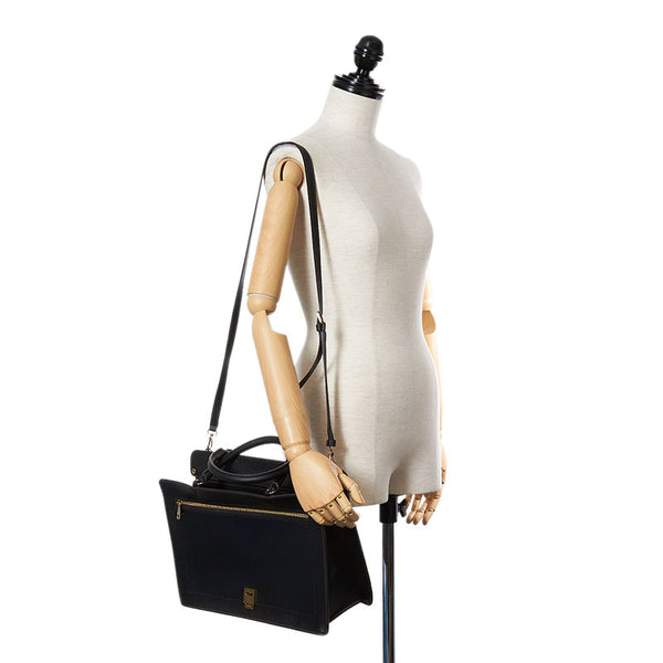 フルラ ゴールド金具 ブラック レザー ハンドバッグ ショルダーバッグ2way レディース Furla 【中古】