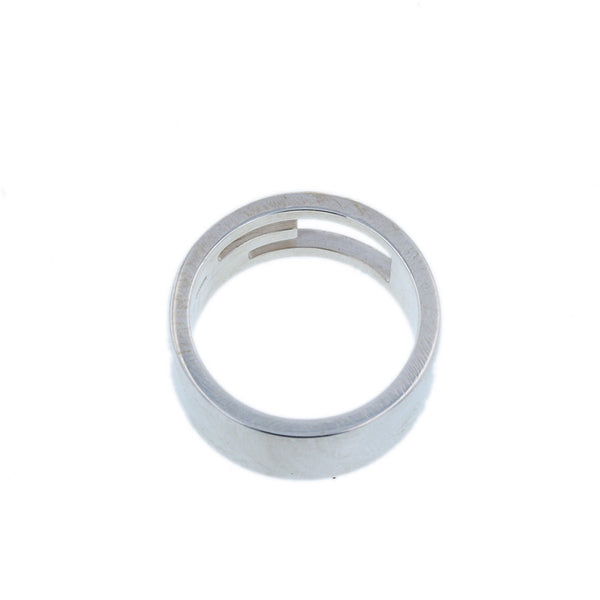 グッチ SV925 シルバー Gロゴ リング 指輪 レディース GUCCI 11号 【中古】