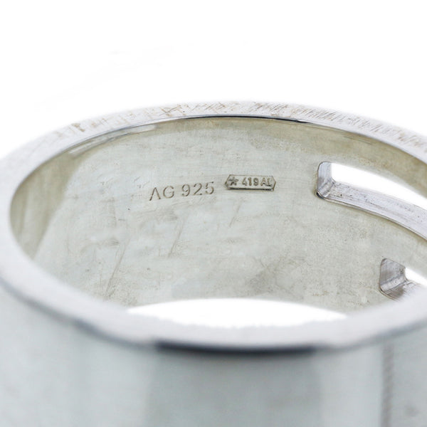 グッチ SV925 シルバー Gロゴ リング 指輪 レディース GUCCI 11号 【中古】