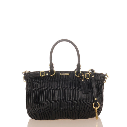 コーチ マディソン F28541 ブラック レザー ハンドバッグ ショルダーバッグ２WAY レディース COACH 【中古】