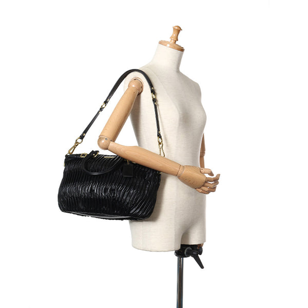 コーチ マディソン F28541 ブラック レザー ハンドバッグ ショルダーバッグ２WAY レディース COACH 【中古】