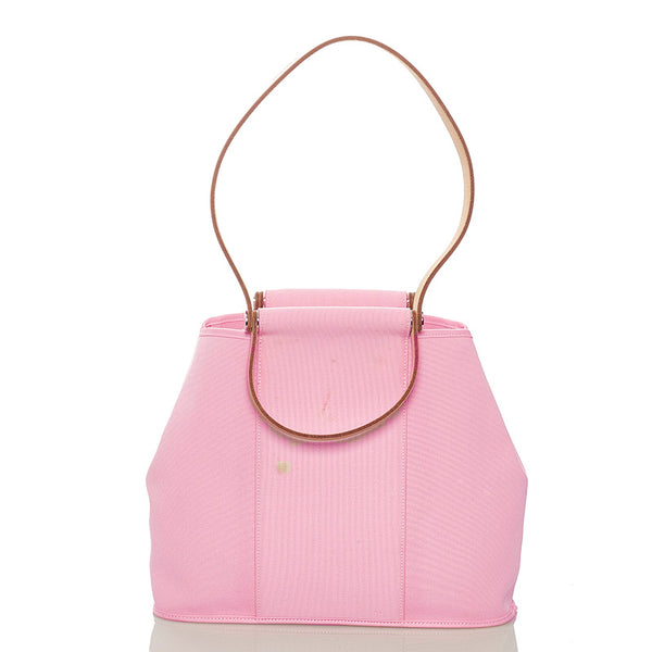 エルメス カバックエランPM ピンク キャンバス レザー ハンドバッグ ショルダーバッグ 2WAY レディース HERMES T刻印 【中古】