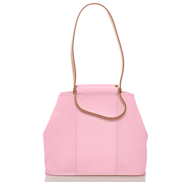 エルメス カバックエランPM ピンク キャンバス レザー ハンドバッグ ショルダーバッグ 2WAY レディース HERMES T刻印 【中古】