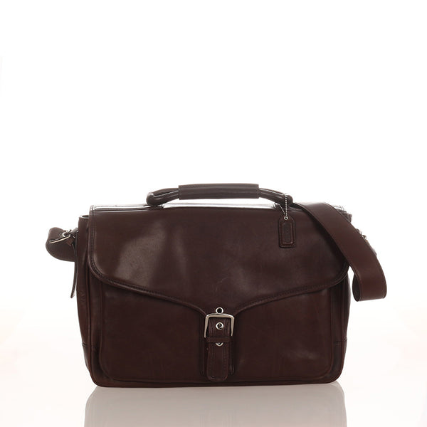 コーチ ブリーフケース ビジネスバッグ G23-5238 ブラウン レザー メンズ COACH 【中古】