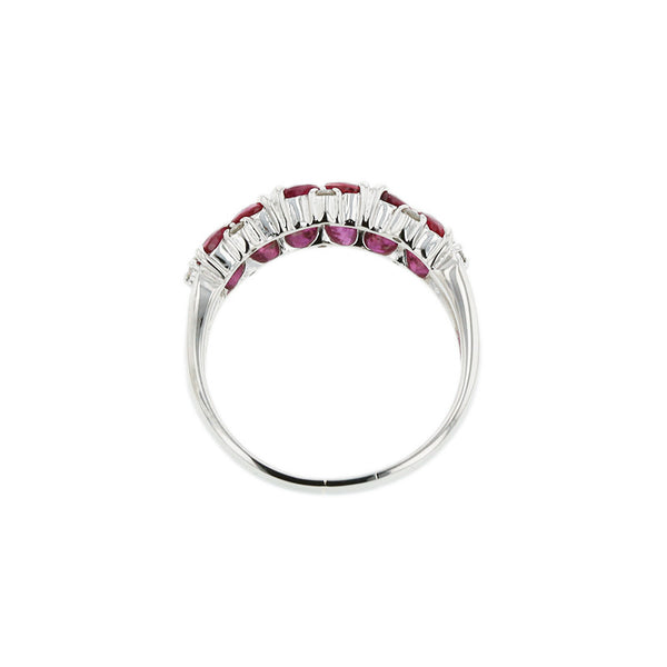 Pt900 プラチナ ルビー1.81ct ダイヤ0.15ct リング 指輪 レディース 15号 【中古】
