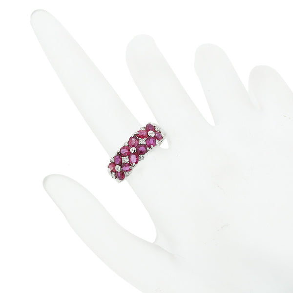 Pt900 プラチナ ルビー1.81ct ダイヤ0.15ct リング 指輪 レディース 15号 【中古】