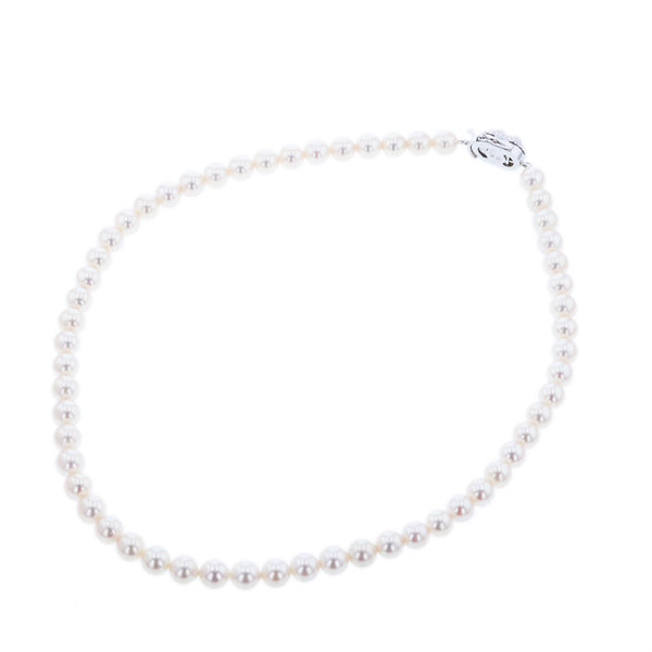 タサキ ホワイト パール アコヤパール7－7.5mm ネックレス レディース TASAKI 【中古】