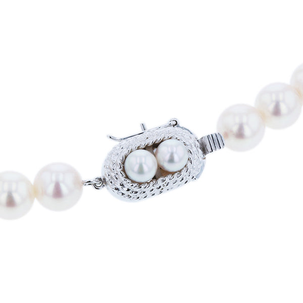 タサキ ホワイト パール アコヤパール7－7.5mm ネックレス レディース TASAKI 【中古】