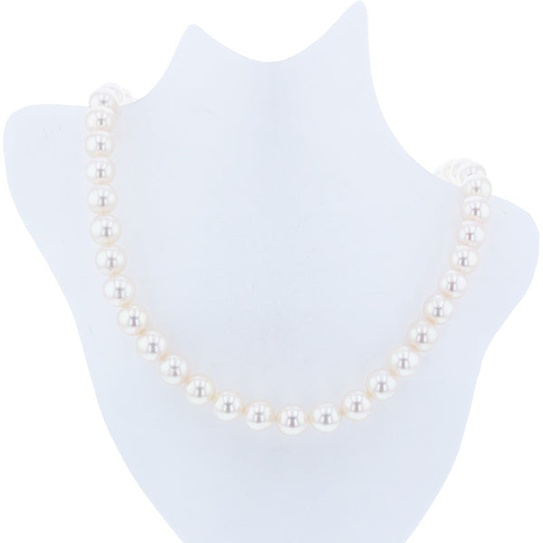 タサキ ホワイト パール アコヤパール7－7.5mm ネックレス レディース TASAKI 【中古】