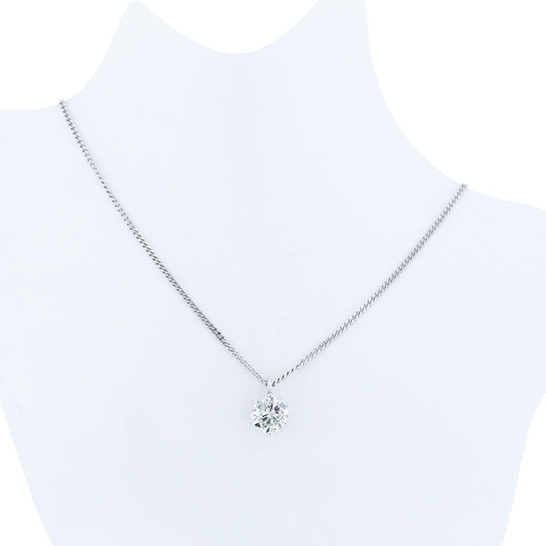 Pt850 プラチナ ダイヤ1.01ct ネックレス レディース 【中古】