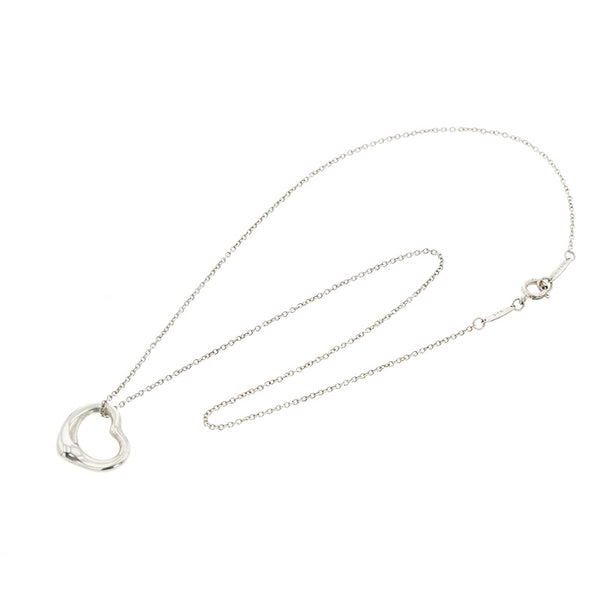 ティファニー SV925 シルバー オープンハート ネックレス レディース TIFFANY&Co. 【中古】