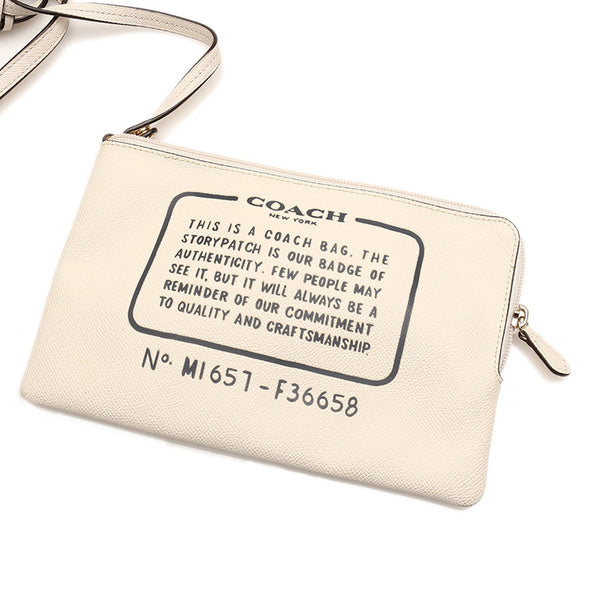 コーチ シグネチャー ベージュ ホワイト PVC レザー ショルダーバッグ トートバッグ レディース COACH 【中古】