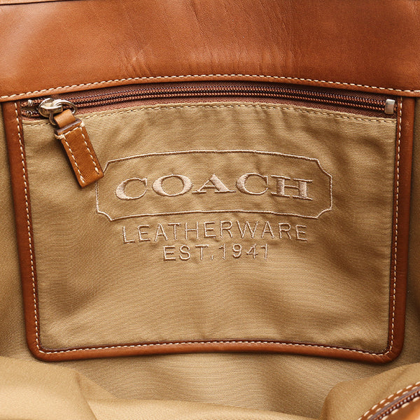 コーチ 5995 ブラウン スウェード レザー トートバッグ メンズ COACH 【中古】