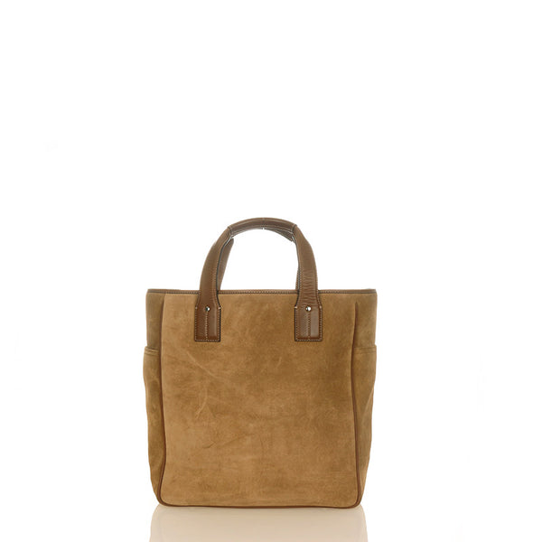 コーチ 5995 ブラウン スウェード レザー トートバッグ メンズ COACH 【中古】