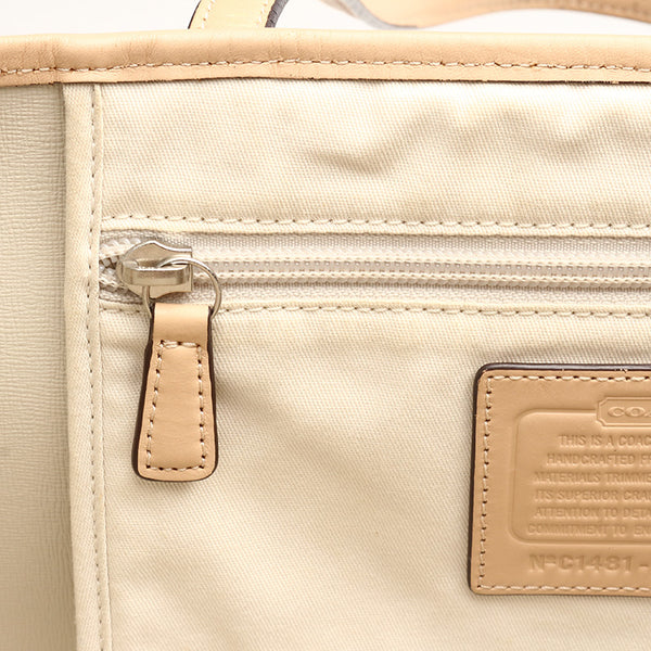 コーチ シグネチャー パーク メトロ Ｆ29144 ブラウン ベージュ PVC レザー ショルダーバッグ トートバッグ レディース COACH 【中古】