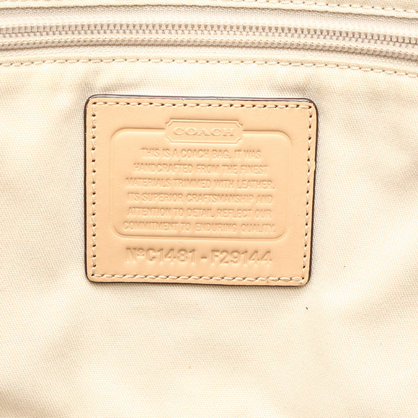 コーチ シグネチャー パーク メトロ Ｆ29144 ブラウン ベージュ PVC レザー ショルダーバッグ トートバッグ レディース COACH 【中古】