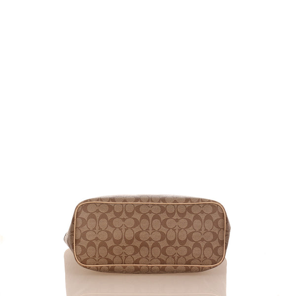 コーチ シグネチャー パーク メトロ Ｆ29144 ブラウン ベージュ PVC レザー ショルダーバッグ トートバッグ レディース COACH 【中古】