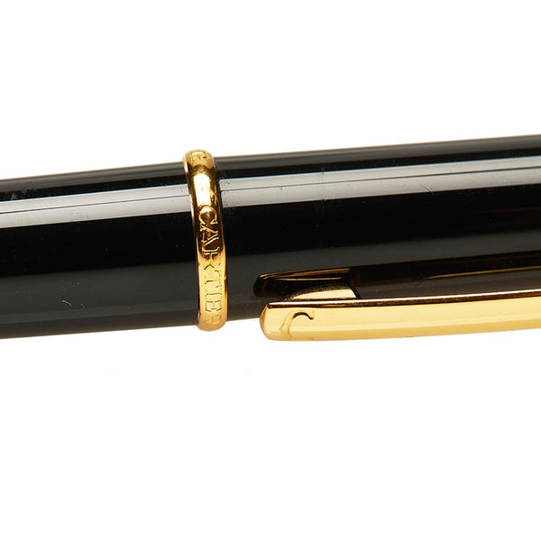 カルティエ ディアボロ ドゥ カルティエ  ST180003 ブラック ゴールド プラスチック メッキ ボールペン メンズ CARTIER 【中古】