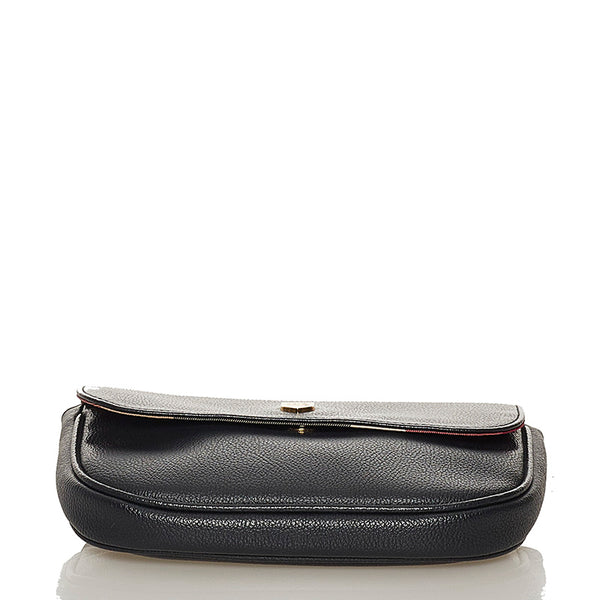 バーバリーブルーレーベル ブラック レザー チェーン ショルダーバッグ レディース BURBERRY BLUE LABEL 【中古】