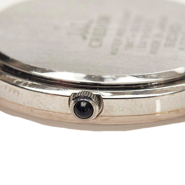 セイコー クレドール ベゼルダイヤ 5A70-OATO K18WG ホワイトゴールド ステンレススチール 腕時計 レディース SEIKO クオーツ ホワイトシェル文字盤 【中古】