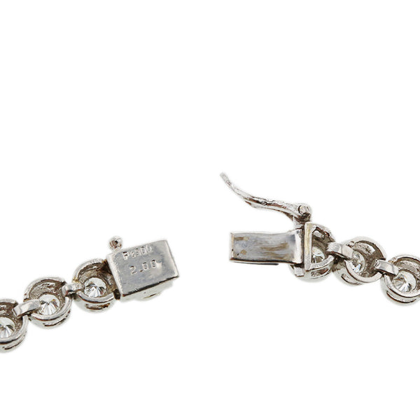 Pt900 プラチナ ダイヤ2.0ct ブレスレット レディース 【中古】