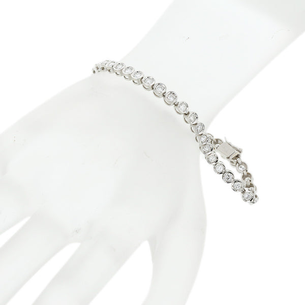 Pt900 プラチナ ダイヤ2.0ct ブレスレット レディース 【中古】