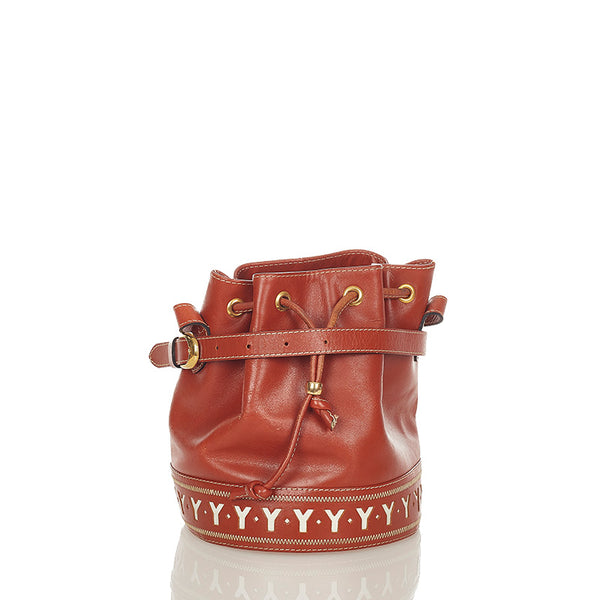 サンローラン Ｙカット ショルダーバッグ ライトブラウン レザー レディース SAINT LAURENT 【中古】