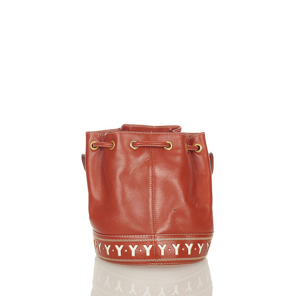 サンローラン Ｙカット ショルダーバッグ ライトブラウン レザー レディース SAINT LAURENT 【中古】