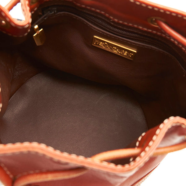 サンローラン Ｙカット ショルダーバッグ ライトブラウン レザー レディース SAINT LAURENT 【中古】