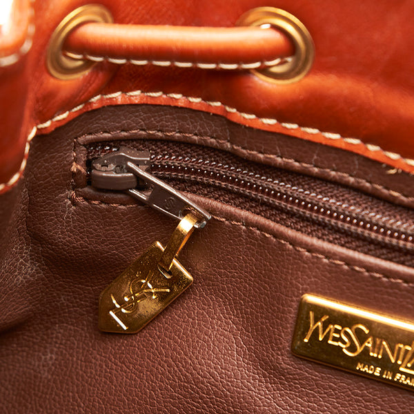 サンローラン Ｙカット ショルダーバッグ ライトブラウン レザー レディース SAINT LAURENT 【中古】