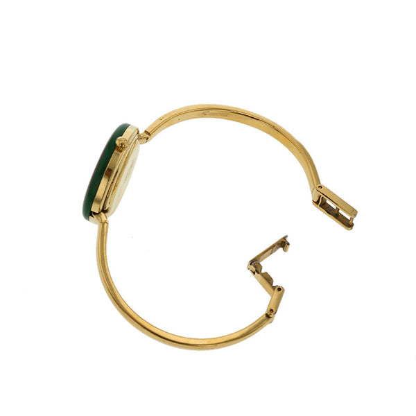 グッチ シェリーライン チェンジベゼル 11/12.2 ホワイト グリーン レッド マルチカラー ステンレススチール メッキ プラスチック 腕時計 レディース GUCCI クオーツ ホワイト文字盤 【中古】