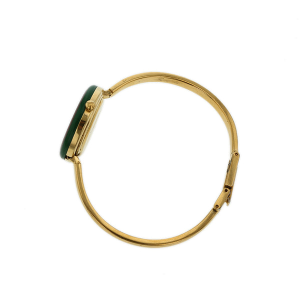 グッチ シェリーライン チェンジベゼル 11/12.2 ホワイト グリーン レッド マルチカラー ステンレススチール メッキ プラスチック 腕時計 レディース GUCCI クオーツ ホワイト文字盤 【中古】