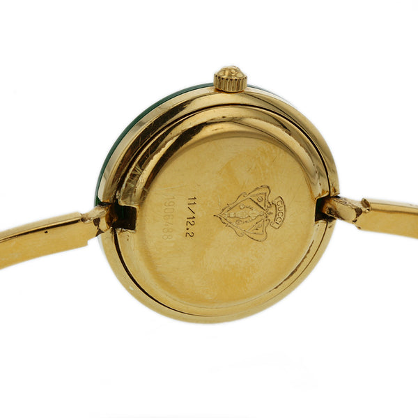 グッチ シェリーライン チェンジベゼル 11/12.2 ホワイト グリーン レッド マルチカラー ステンレススチール メッキ プラスチック 腕時計 レディース GUCCI クオーツ ホワイト文字盤 【中古】