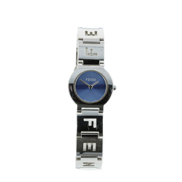 フェンディ オロロジ 腕時計 3050L クオーツ ネイビー文字盤 ステンレススチール レディース FENDI 【中古】