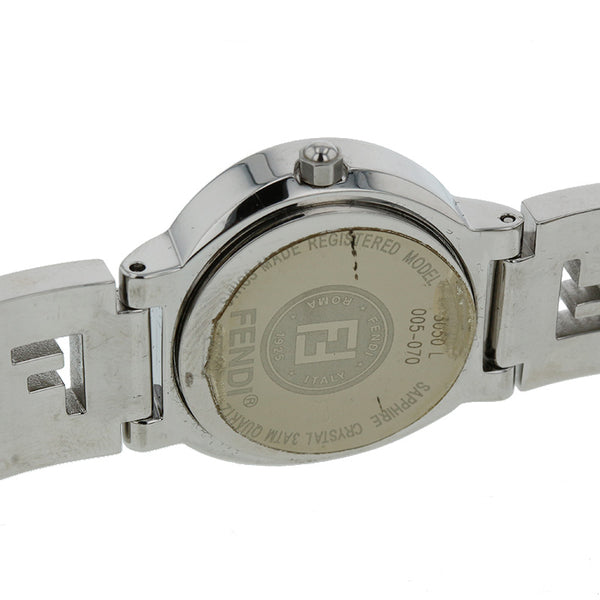 フェンディ オロロジ 腕時計 3050L クオーツ ネイビー文字盤 ステンレススチール レディース FENDI 【中古】